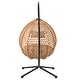 preview thumbnail 42 of 77, Wicker Hanging Egg Chair for Indoor and Outdoor Relaxation