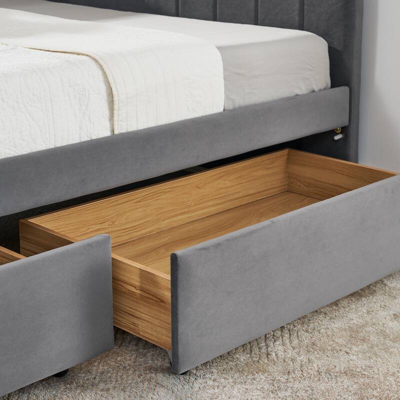 Full Size Upholstered Tufted Bed Frame