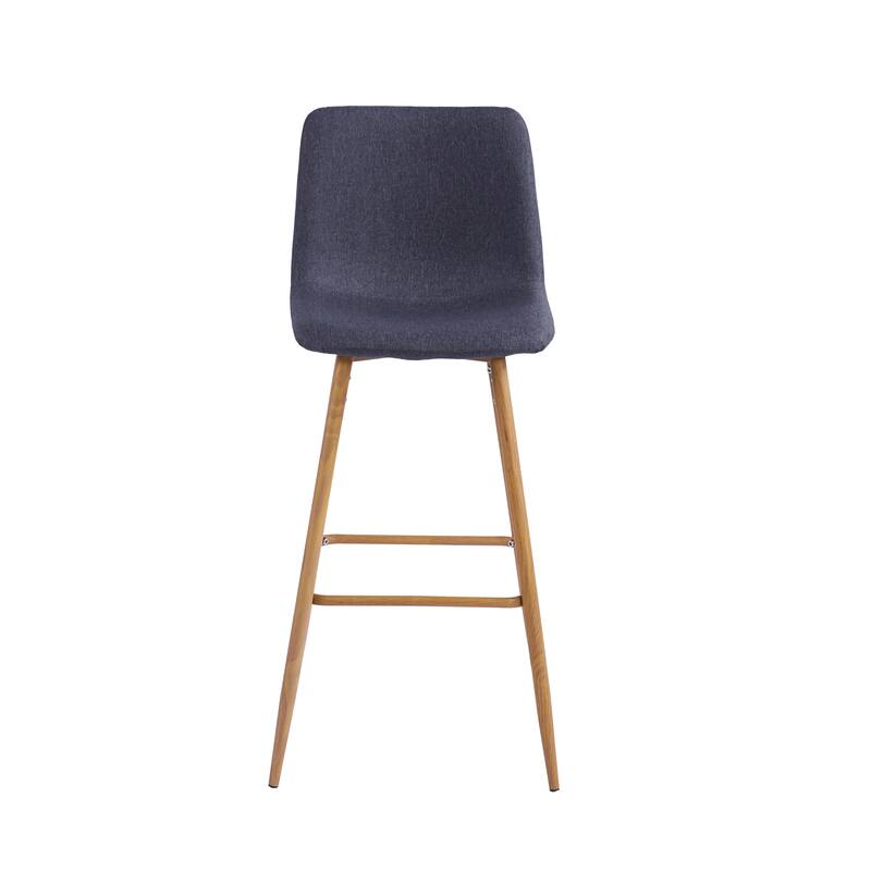 Porthos Home Eila Bar Stools Set of 2, Fabric Upholstery, Metal Legs