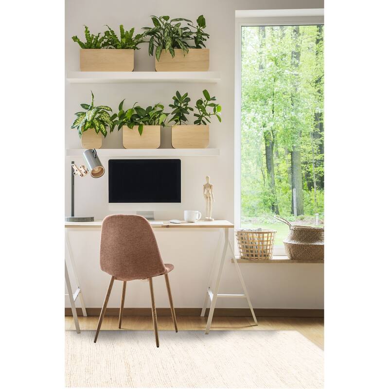 ECARPETGALLERY Braid weave Sienna Cream Wool Rug - 4'11 x 8'1