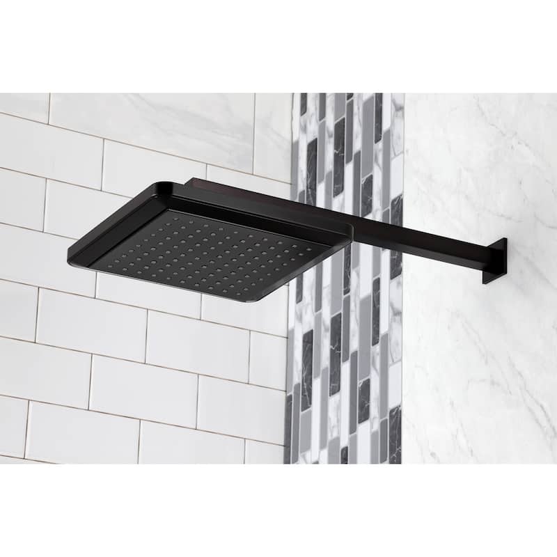 Kingston Brass Claremont 9-5/8-Inch Square Shower Head with Shower Arm