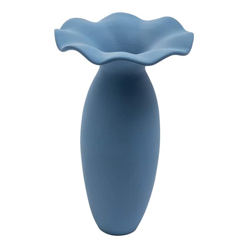 NADAAL STUDIOS Ellison, Large Vase Handcrafted Terracotta, Blue
