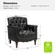 preview thumbnail 47 of 68, HULALA HOME Wemer Traditional Genuine Leather Armchair with Tufted Back