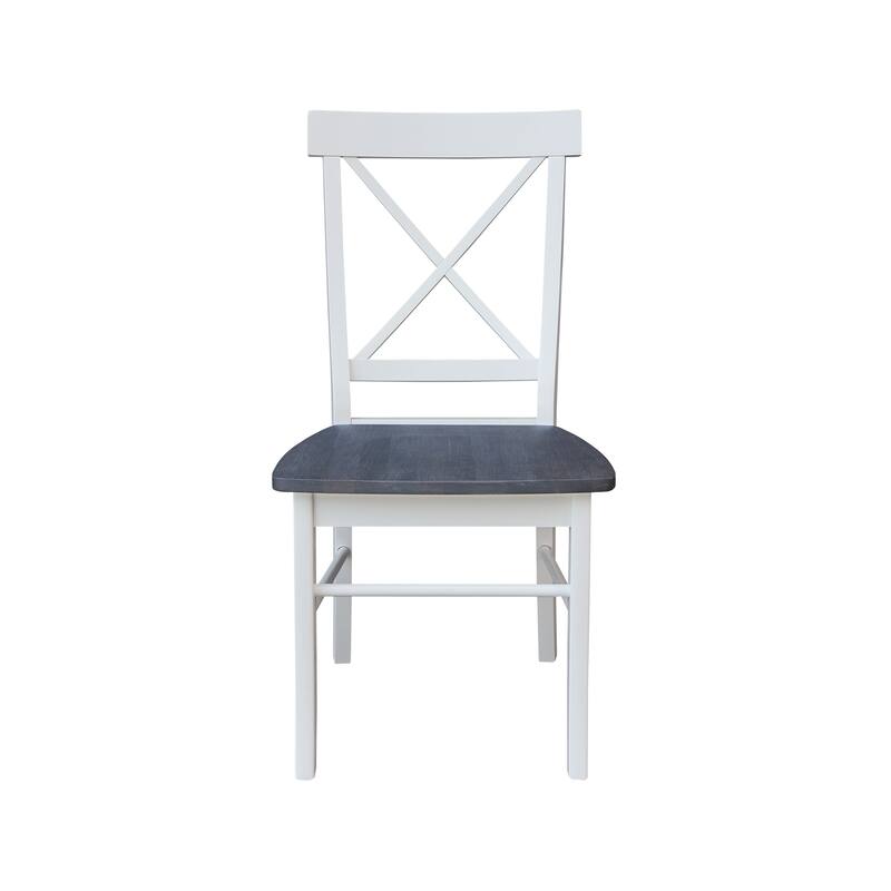 42 in. Drop Leaf Table with 4 Cross Back Dining Chairs - 5 Piece Set