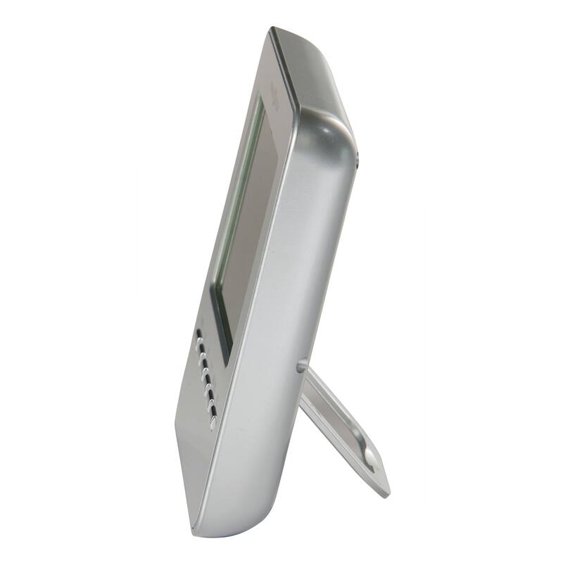 Howard Miller Weather View Modern Sleek Alarm Clock with Weather Information