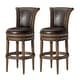 preview thumbnail 99 of 110, Maven Lane 31" Pullman Swivel Bar Height Kitchen Stool Set of 2 - Walnut Vegan Leather