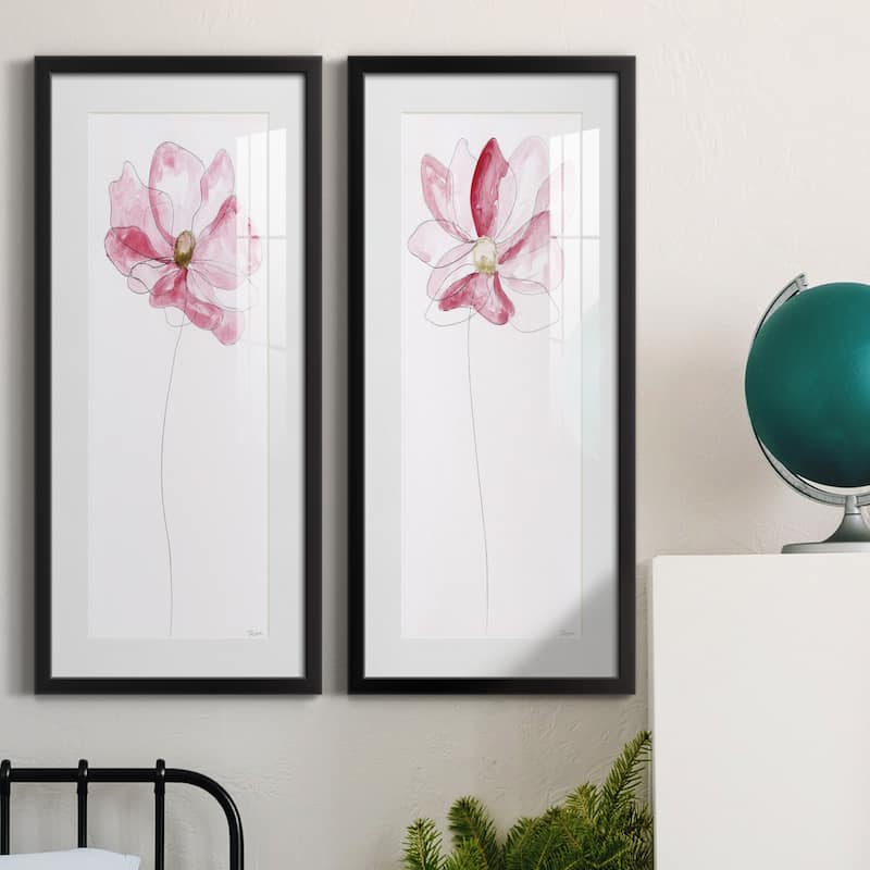 Sketchy Floral I-Premium Gallery Framed Print - Ready to Hang