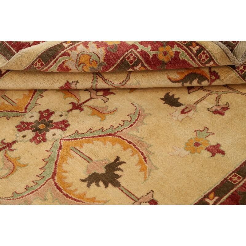 Floral Traditional Chobi Oriental Area Rug Hand-knotted Wool Carpet - 6'8" x 9'4"