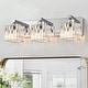 preview thumbnail 2 of 93, 2/3/4/5 Light Bathroom Vanity Light Wall Sconce with Crystal Shade 19.7 - Chrome