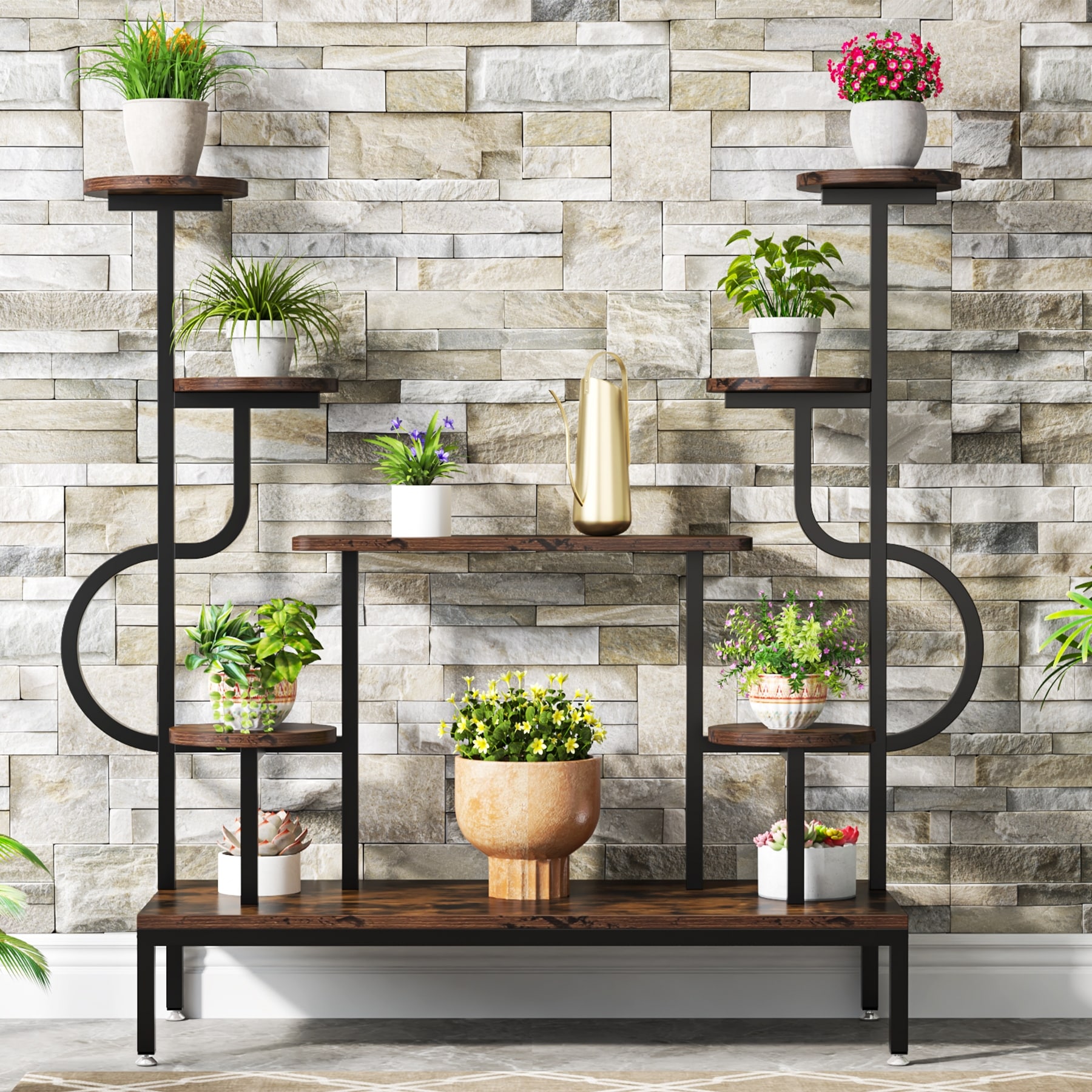 8-tier-Metal-Plant-Stand,-