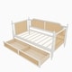 preview thumbnail 15 of 40, Wooden Rattan Daybed with 2 Drawers or Trundle