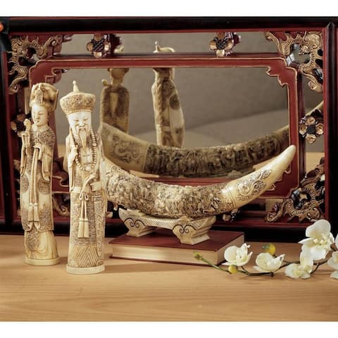 Design Toscano Mandarin Faux Ivory Oliphants Set