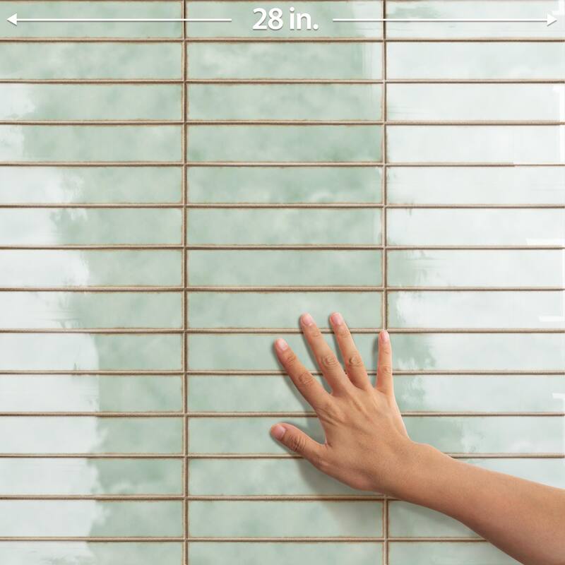 Merola Tile Hudson Studio Soho Brick Mint 1-7/8" x 9-3/4" Ceramic Wall Tile