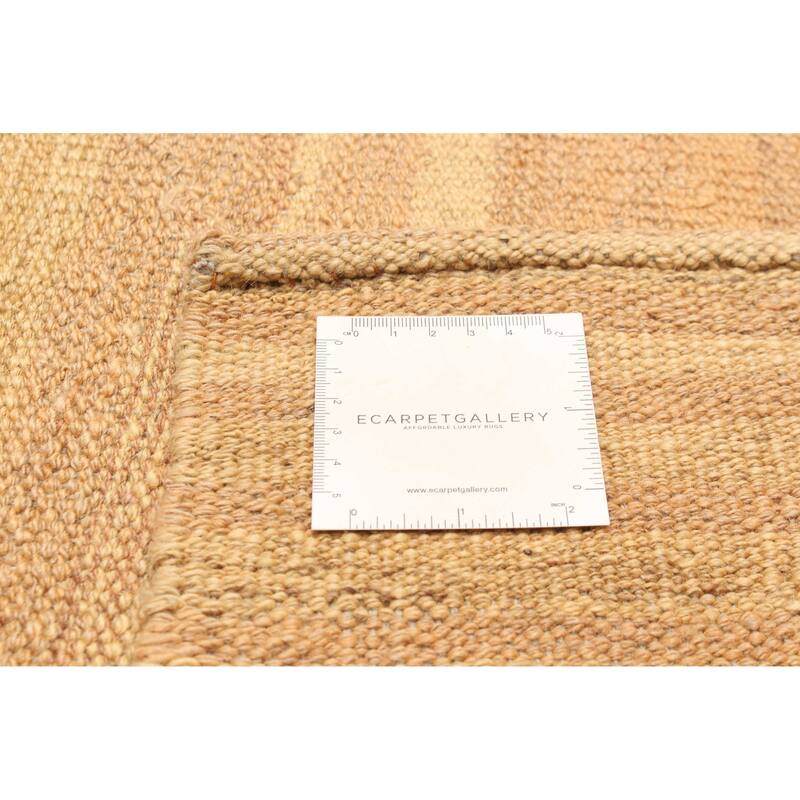 ECARPETGALLERY Flat-Weave Ankara FW Beige Wool Kilim - 5'5 x 8'4