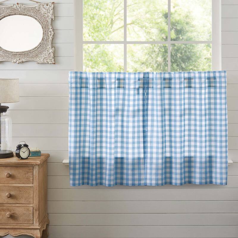 Annie Buffalo Blue Check Tier Set of 2 L36xW36 - Blue