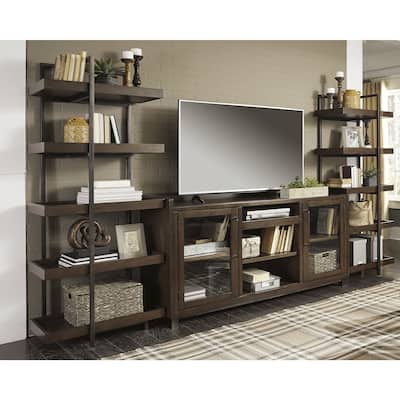 Signature Design by Ashley Starmore Brown 3-Piece Entertainment Center - 130.25"W x 19.25"D x 71.25"H