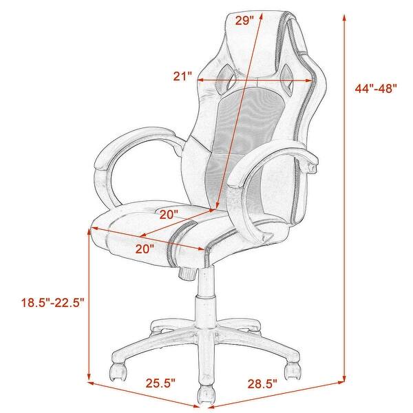 High Back Race Car Style Bucket Seat Office Desk Chair Gaming Chair Black Overstock 15644908