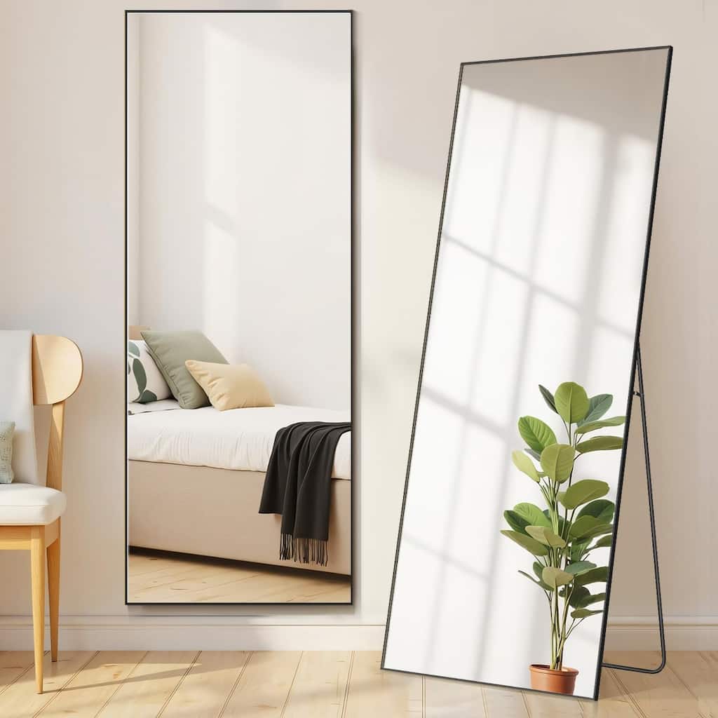 Mirror Full Length, Upgraded 21"x64" Body Wall Mirrors with Shatter-Proof Glass, Floor Standing, Hanging or Leaning
