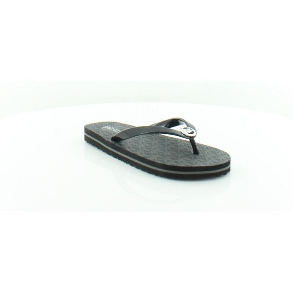 michael kors flip flops womens black