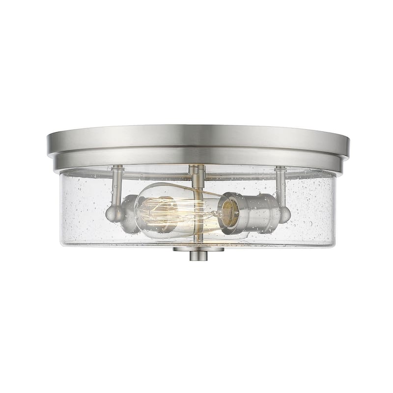 Bellevue Trigvey 2 Light 13" Wide Flush Mount Drum Ceiling Fixture