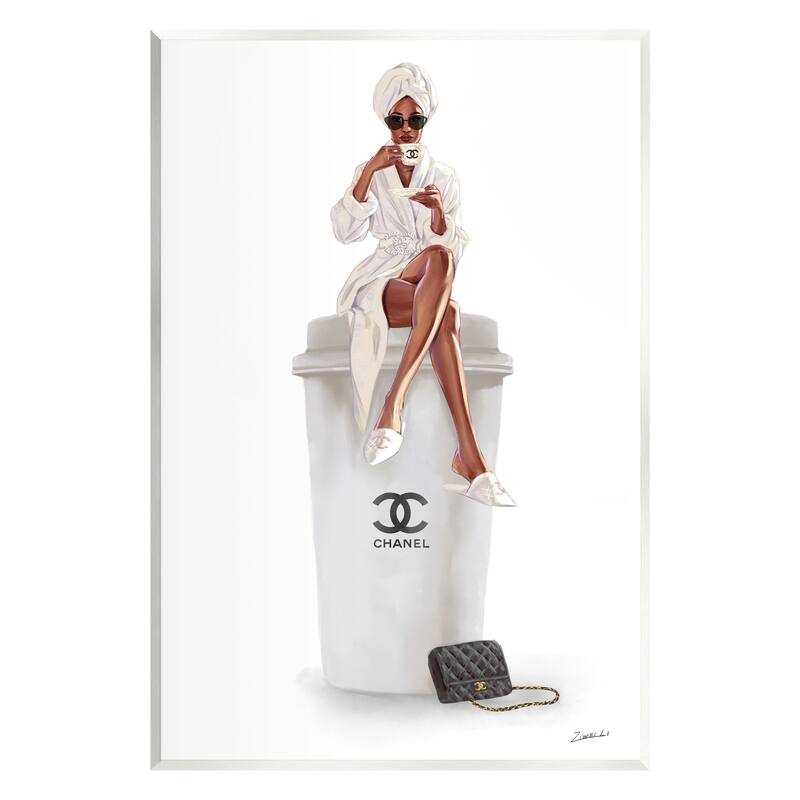 Stupell Upscale Brand Woman Glam Brunch Coffee Wall Plaque, Design By Ziwei Li - 10 x 15