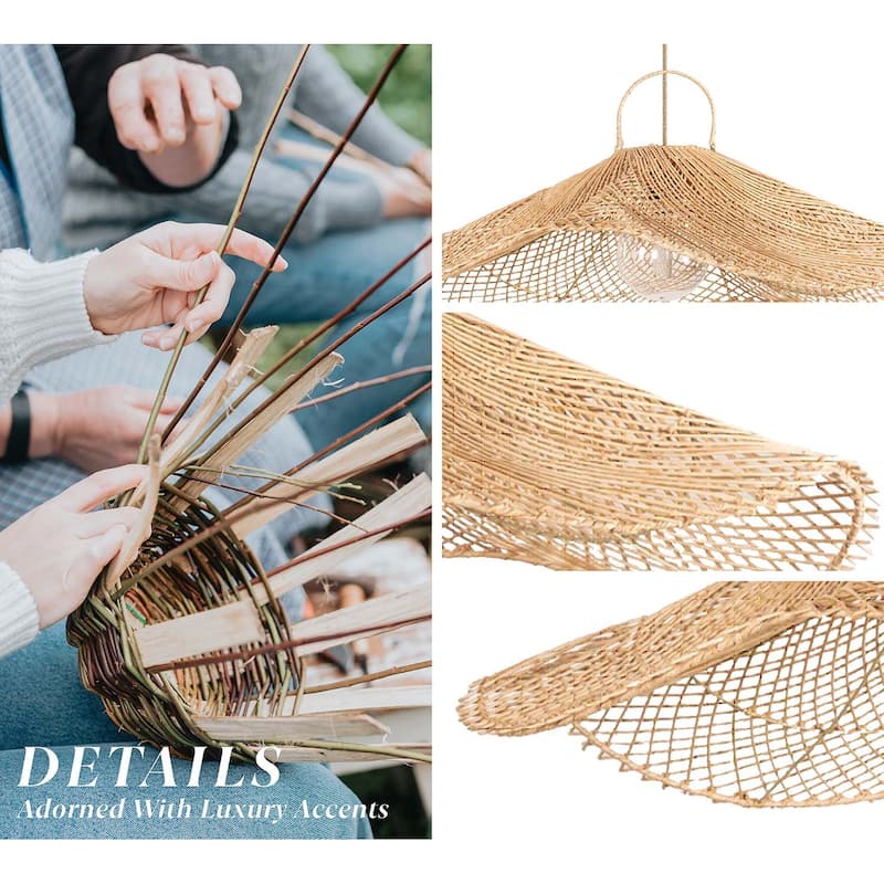 Lotus Rattan Pendant Light