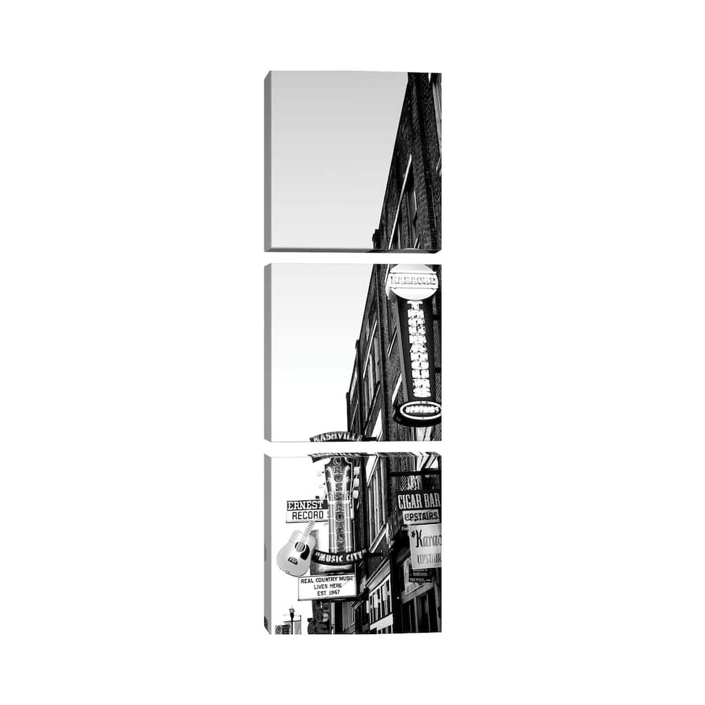 iCanvas "Neon Signs At Dusk, Nashville, Tennessee, USA" by Panoramic Images 3-Piece Canvas Wall Art Set