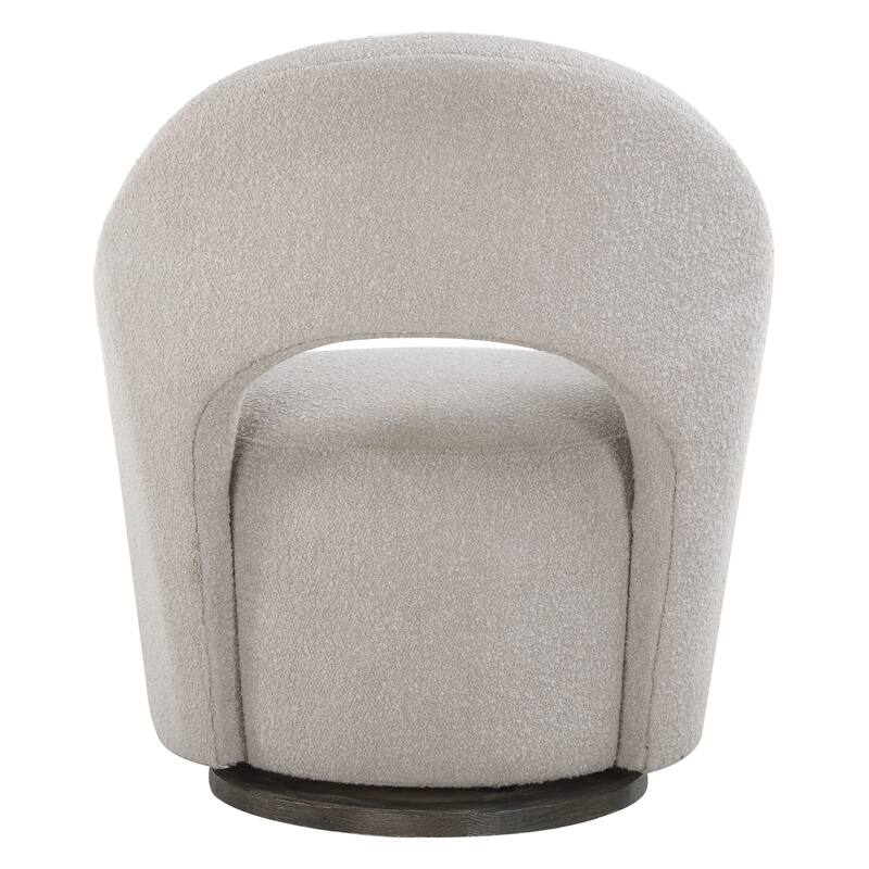 Uttermost Wander Fabric Swivel Chair - 32.75" H x 28.25" W x 33.5" D