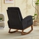 preview thumbnail 42 of 75, Upholstered Rocking Chair Nursery Chair with High Back and Side Pocket