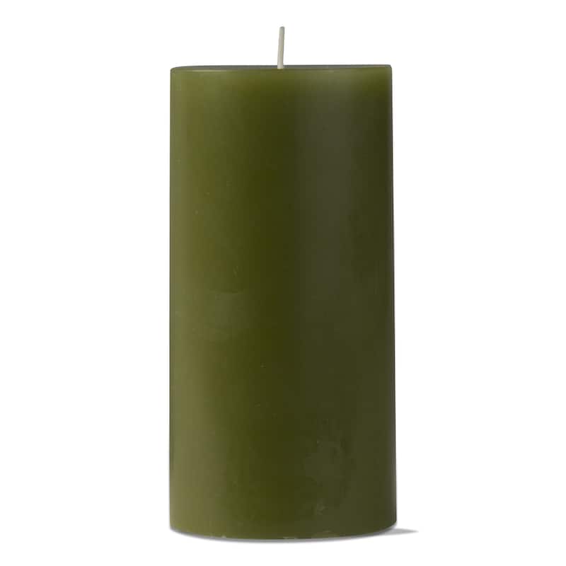 Color Pillar Candle - Olive Green - 3x6