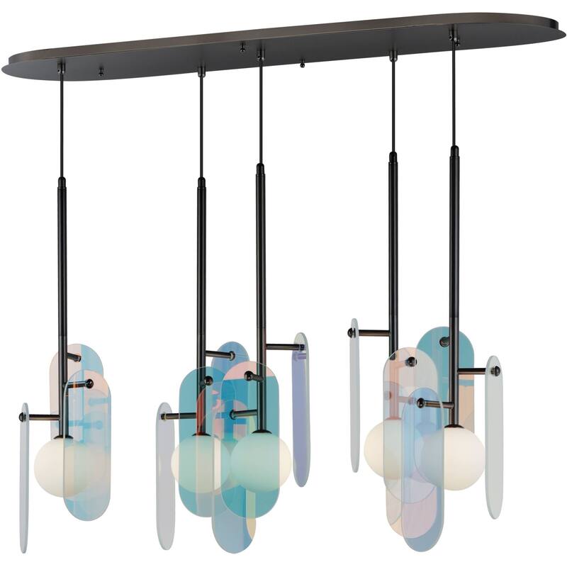 Studio M SM24815DC Megalith 5 Light 48" Wide LED Linear Chandelier by - Gunmetal