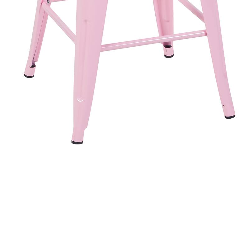 AC Pacific 24 Inch Industrial Stackable Metal Counter Stools Set of 4