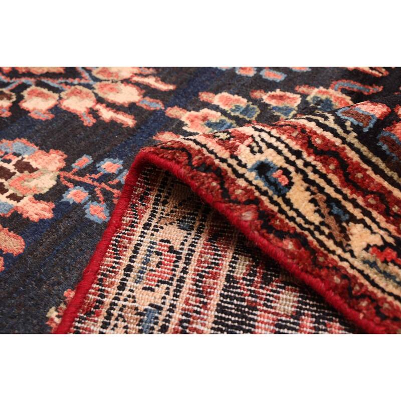 ECARPETGALLERY Hand-knotted Andelz Dark Navy Wool Rug - 4'1 x 10'0