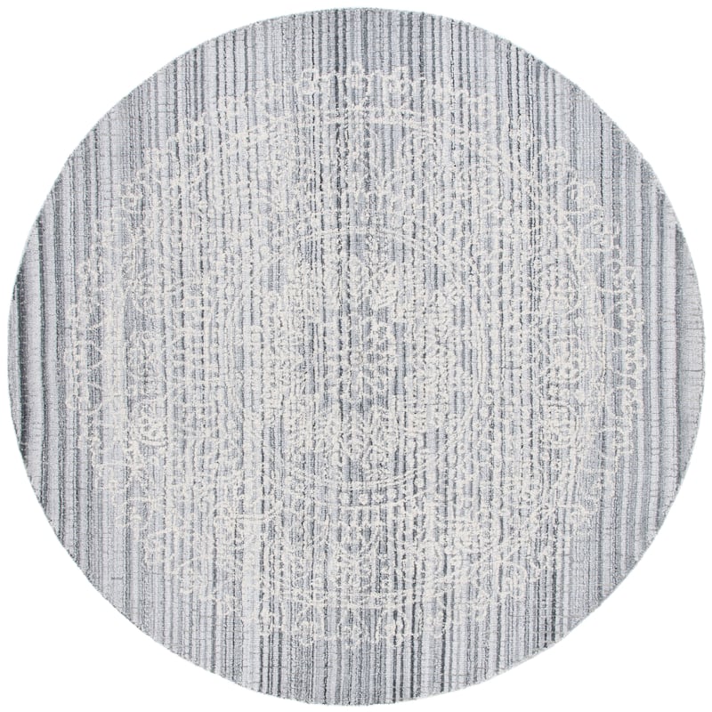 SAFAVIEH Handmade Ebony Satoko Medallion Wool Rug