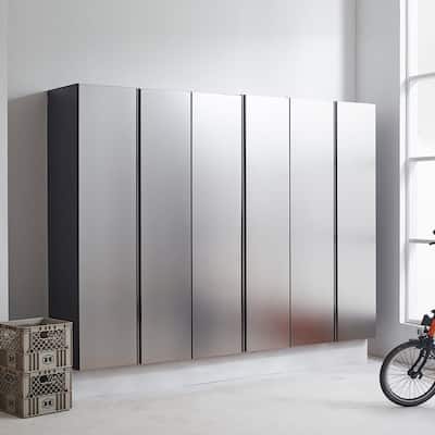 Nova Series 3-Piece Metallic Grey Garage Utility Storage Cabinet Set