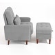 preview thumbnail 45 of 59, Adjustable Backrest Lounge Accent Chair Set with Storage Ottoman