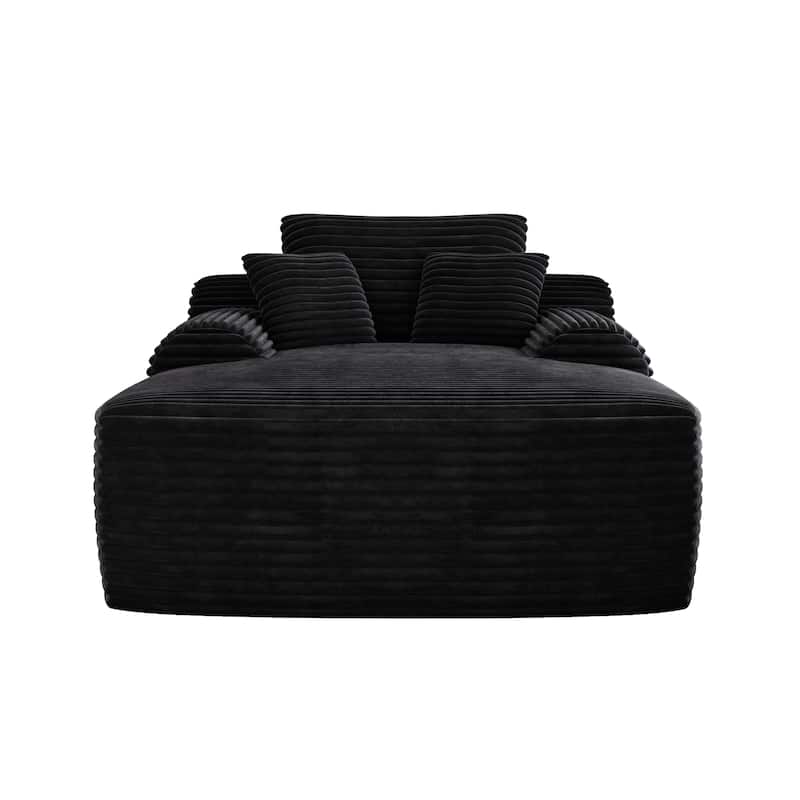 67" Corduroy 2-Seater Sleeper Sofa Oversized Upholstered Sleeper Indoor