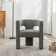 preview thumbnail 7 of 74, 28" Wide Boucle Upholstered Square Armchair Light Gray