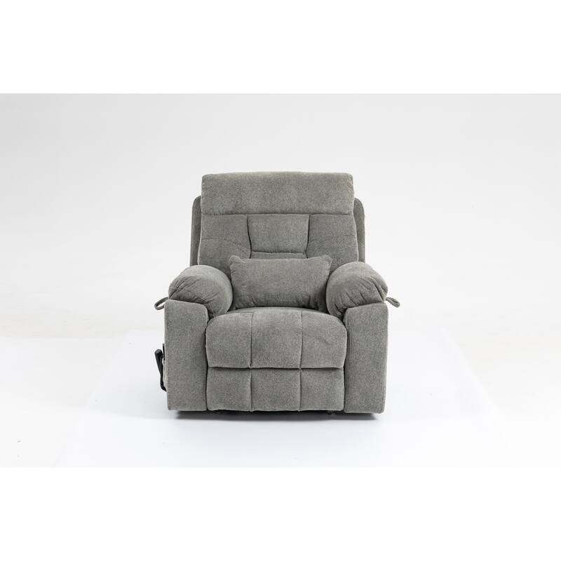 Dual OKIN Motor Power Lift Recliner Chair, Electric Sofa with Heat & Massage, Heavy-Duty Recliner Chair with 2 Cup Holders