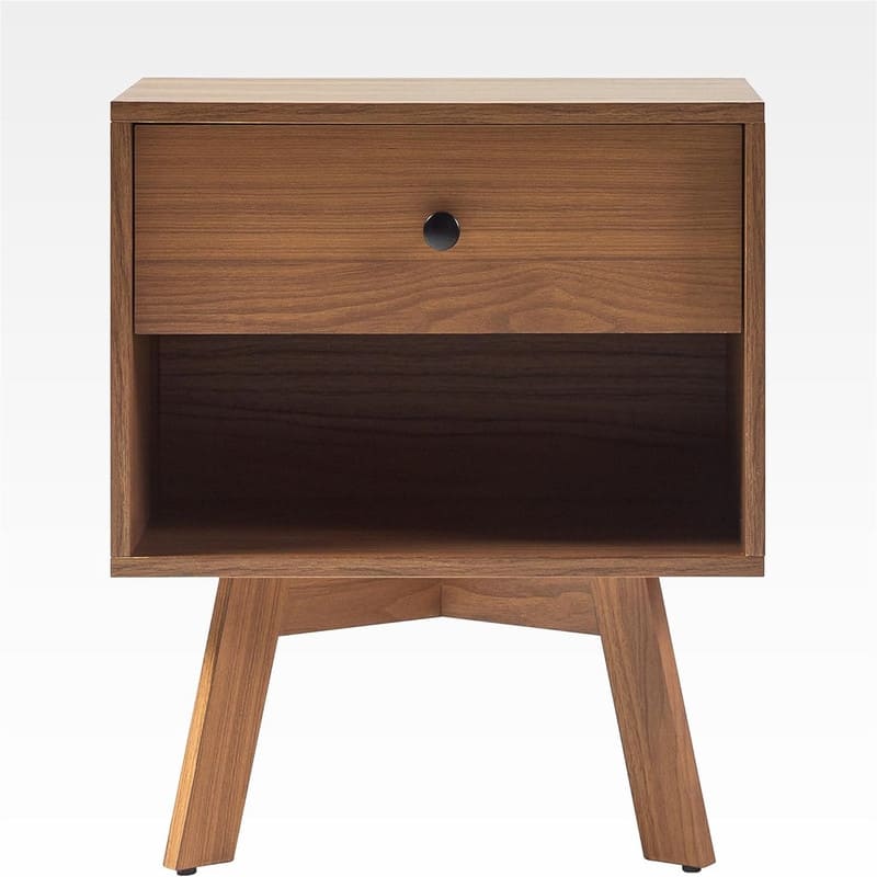 Mid Century Modern 1 Nightstand Bedroom Storage Drawer