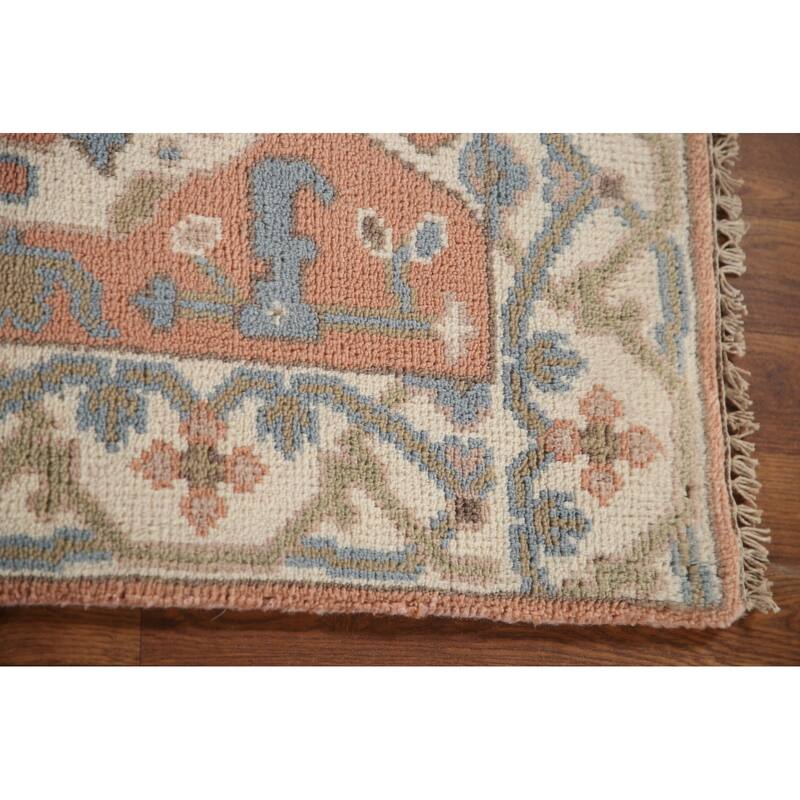 Oushak Indian Runner Rug Handmade Wool Carpet - 2'6"x 9'11"