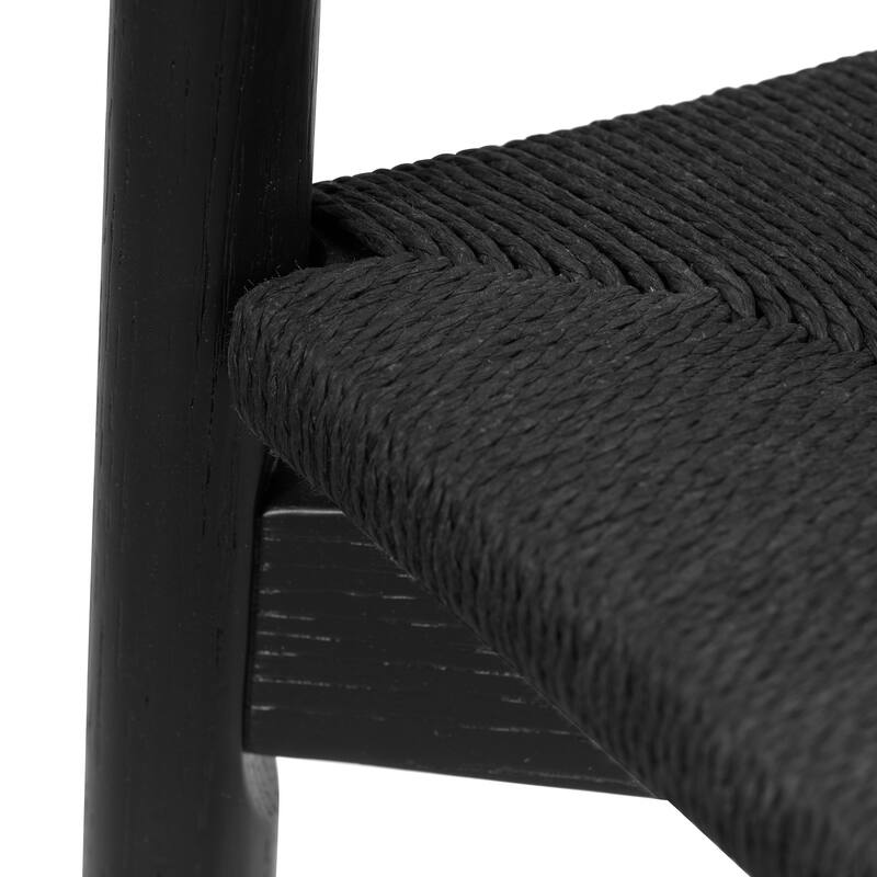 Poly & Bark Hamm Counter Stool - Solid Wood Frame with Woven Rope Seat