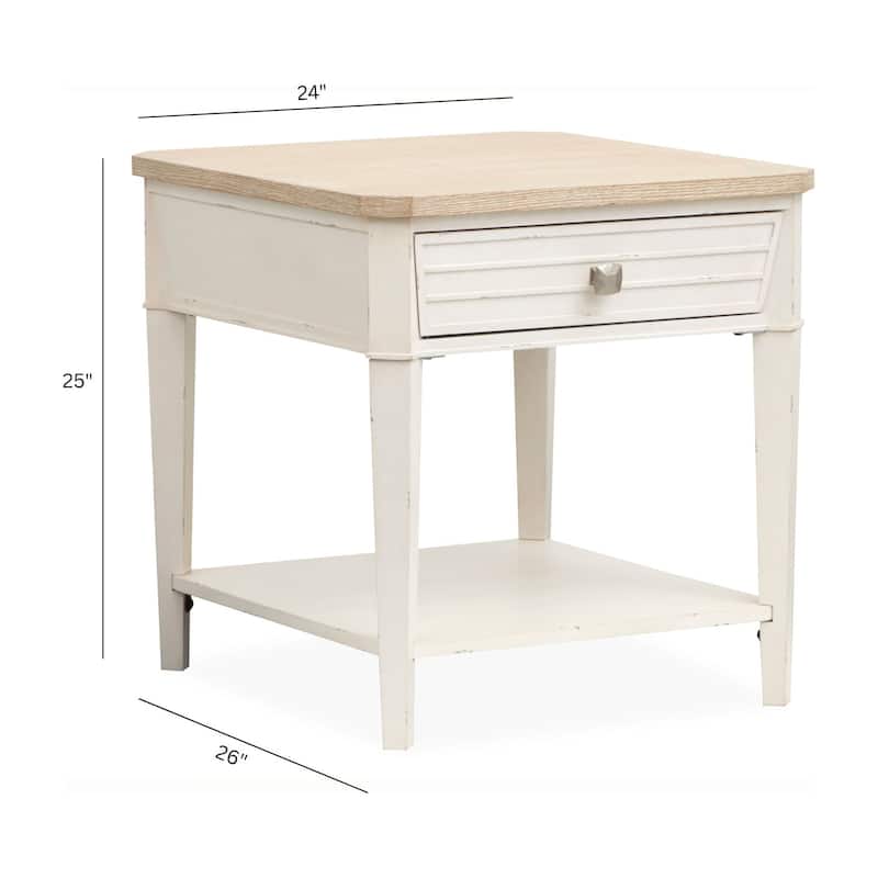 Salt Life Home Echo Isles Sea Pearl And Driftwood Rectangular End Table - 24''W x 26''D x 25''H