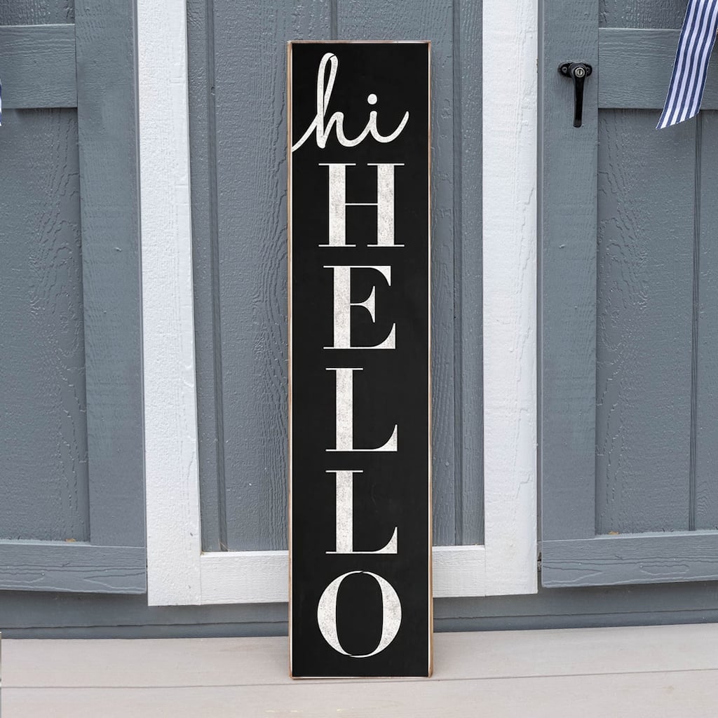 Hi Hello Barnwood Sign - Multi-Color