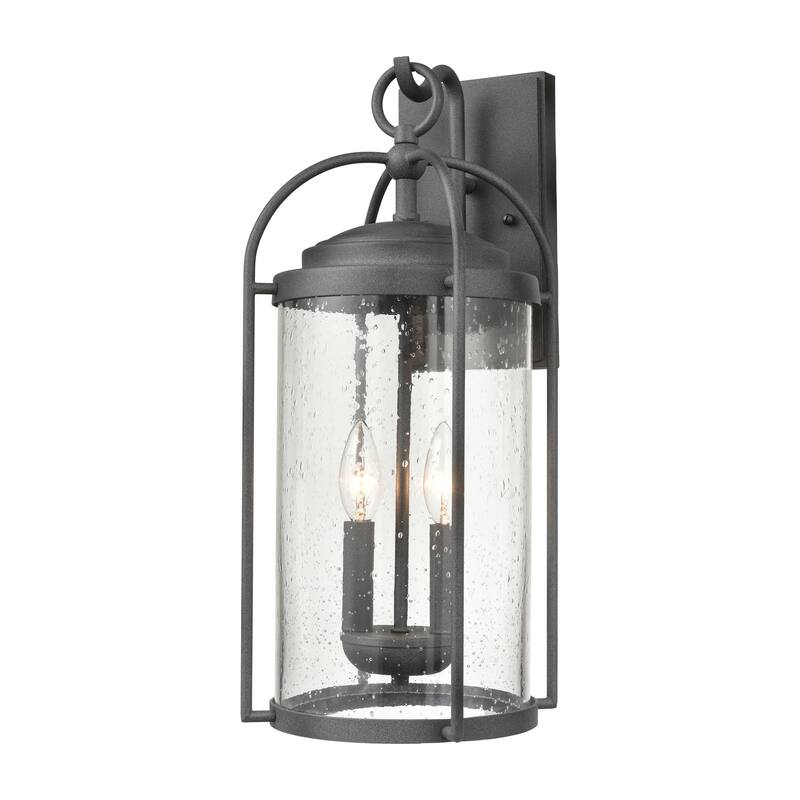 Catalonia Outdoor Sconce - Distressed Zinc - 19 inch Tall - 2-Light