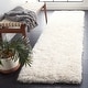 preview thumbnail 52 of 73, SAFAVIEH Bahija Handmade Luxe Shaggy 3 inch-thick Area Rug 2'3" x 14' Runner - Ivory - Runner