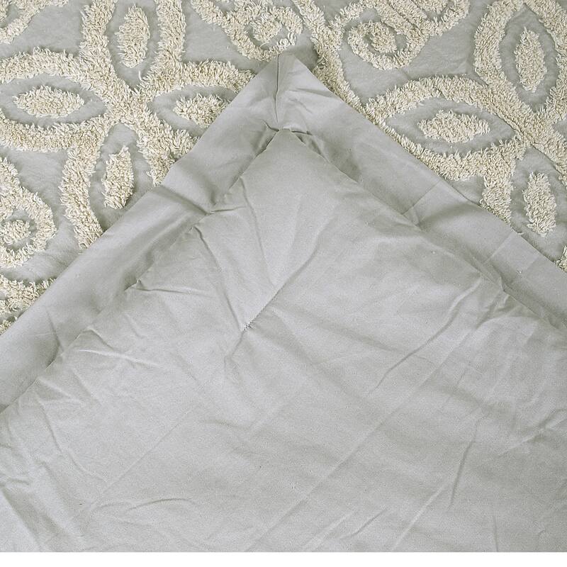 Better Trends Eden Comforter Set 100% Cotton Tufted Soft Plush Chenille Machine Washable Tumble Dry