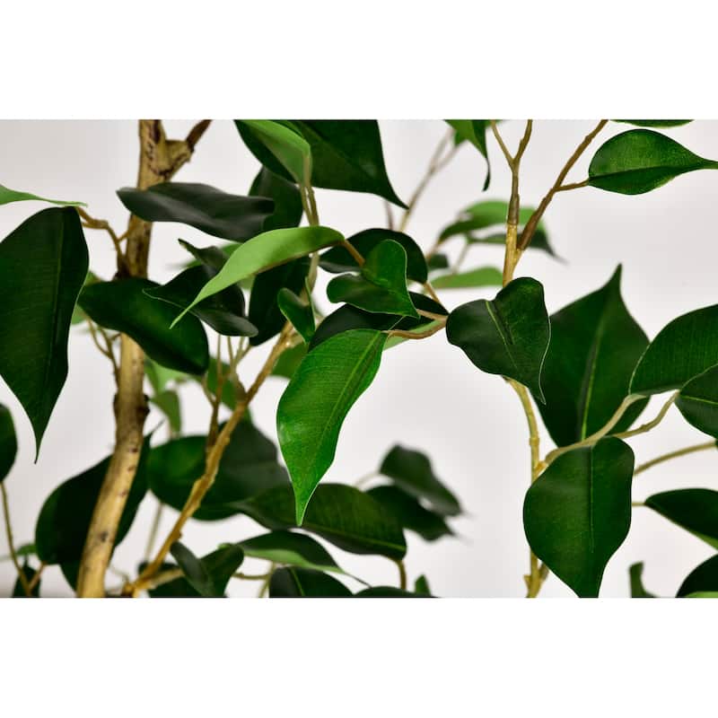 Artificial Ficus Tree in White Decor Pot