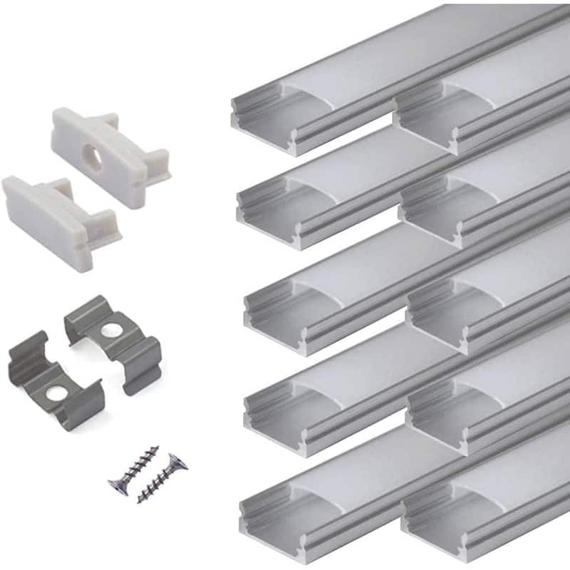 Dyconn LED Aluminum Channel for LED Strip for Kitchen Cabinet and Closet (10 sets) - 2M - Over 20 Lights