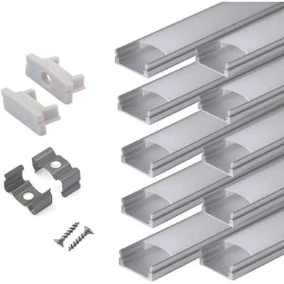 Dyconn LED Aluminum Channel for LED Strip for Kitchen Cabinet and Closet (10 sets) - 2M